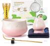 New TEANAGOO Matcha Set Pink, 7 Pcs Matcha Whisk Set, Matcha Kit for Ceremony, Tradition Tea Set for Making Breakfast/Latte, Matcha Whisk Set with Bowl(Chawan)/Whisk and Holder, Gift for Family/Friend
