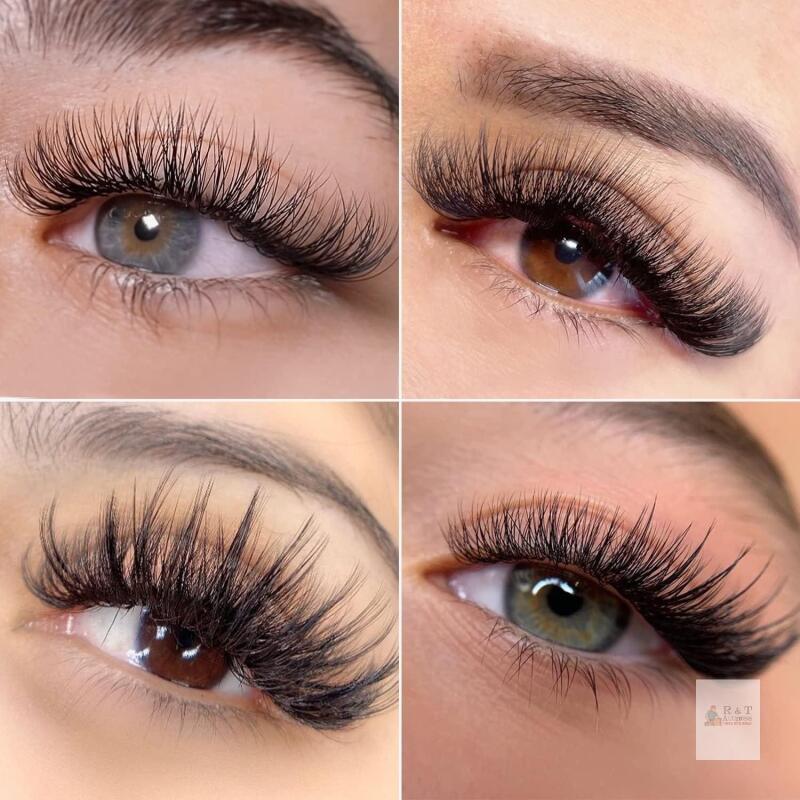 New VEYES INC Easy Fan Volume Lash Extensions 0.03 0.05 0.07 C/CC/D/DD Curl 8-20mm Mixed & Single Length Tray, Matte Black, Professional Supplies for Lash Techs（0.05 D 10mm）