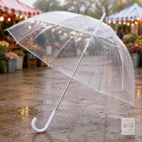 NEW Clear Umbrella with White J-Hook Handle