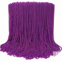 Huskein 120 PCS Purple Bead Necklaces, 33" Length, Plastic Material