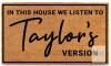 New In This House We Listen To Taylor's Version Door Mat Coir Outdoor 30x17 Inch