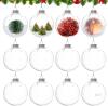New Clear Plastic Fillable Christmas Ball Ornaments Crafts | 12Pcs, 60mm/2.36'', Round Shatterproof DIY Craft Balls