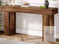 NEW 63" Solid Wood Console Table with Modern Design and High Load Capacity