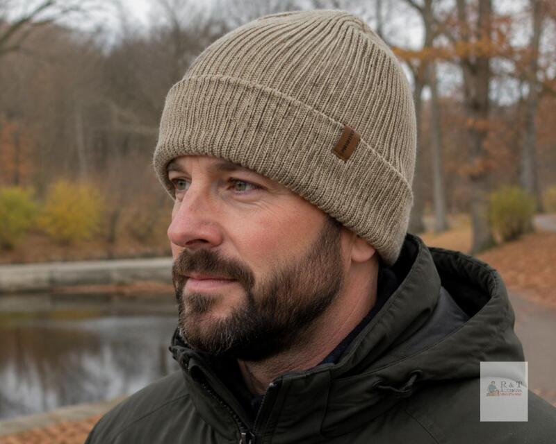New Pristis Khaki Winter Beanie Hat, Unisex Warm Soft Skull Cap