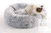 NEW Plush Calming Donut Pet Bed, Light Grey, 23" x 7", Faux Fur, For Small Dogs & Cats, X0033IQXB7 - 2