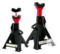 New 6-Ton Jack Stands, 23 5/8" Max Height, Ratchet Lock, Steel Construction