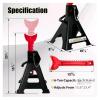 New 6-Ton Jack Stands, 23 5/8" Max Height, Ratchet Lock, Steel Construction - 2
