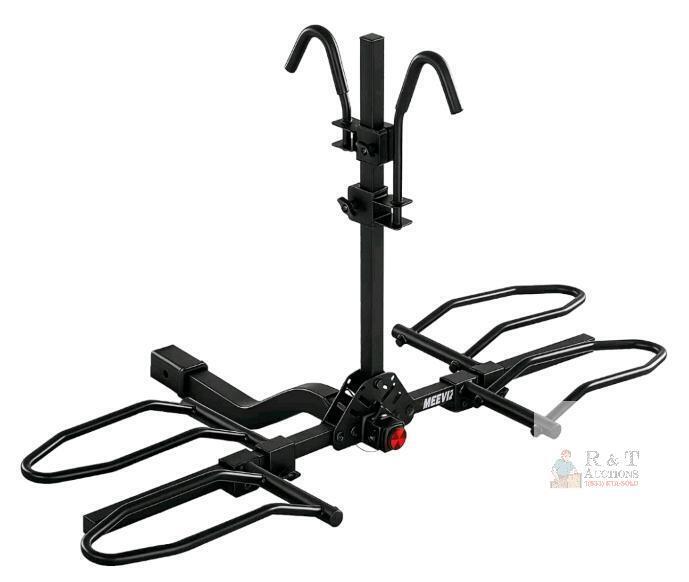 Meeviz 006 Hitch-Mounted 2-Bike Platform Rack, 180 lbs Capacity, Fits 2" Hitch Receivers