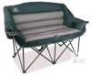NEW LANMOUNTAIN Padded Double Folding Camp Chair, 2-Seater, Wine Glass & Cup Holders, Steel Frame