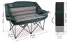 NEW LANMOUNTAIN Padded Double Folding Camp Chair, 2-Seater, Wine Glass & Cup Holders, Steel Frame - 2