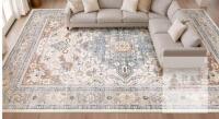 NEW 10x12 Beige Blue Area Rug, Polypropylene, Medallion Design, Model X24040,