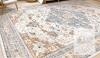 NEW 10x12 Beige Blue Area Rug, Polypropylene, Medallion Design, Model X24040, - 3