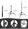 NEW Photography Backdrop Stand Kit, 5x6.5ft, Black & White Backdrops, Adjustable 6.5ft Stand, Clamps, Bags - 3