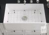 NEW Swiss Madison Ceramic Farmhouse Kitchen Sink with Grid Accessory - White, Glossy Finish - 2