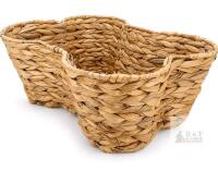 NEW OtterPets Dog Toy Basket, Bone-Shaped, 17"x13"x7", Water Hyacinth