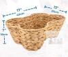 NEW OtterPets Dog Toy Basket, Bone-Shaped, 17"x13"x7", Water Hyacinth - 3