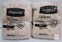 Depend Fresh Protection Pull-Up Underwear, Maximum Absorbency, Small, 80 Count, Factory Sealed