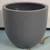 22" Diameter Lightweight Large Fiberglass Bowl Planter , Grey - New - 3