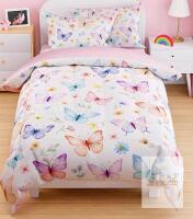 NEW Sandjest Butterfly Duvet Cover Set, Twin Size, 68x86 inches, 90 gsm Microfiber