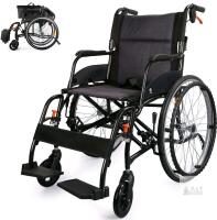 NEW WHLICKS Self-Propelled Wheelchair, 25 lbs, Foldable, 18" Seat, Aluminum Frame, Hand Brakes,