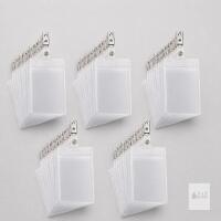 New 50 Name Badge Holders - 3 x 4", Vertical, Clip-on Style with clips