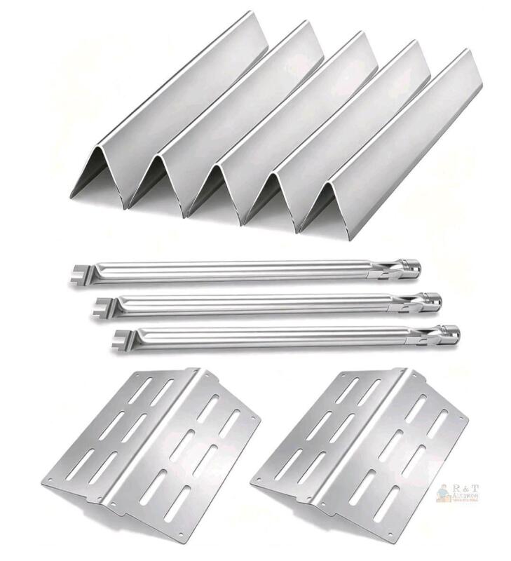 NEW Weber Genesis 300 Series Grill Parts Kit, Stainless Steel Burners, Flavorizer Bars, Heat Plates
