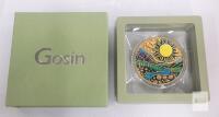 Gosin 24K Gold-Plated AA Third Step Prayer Medallion with Enamel Design
