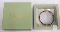Gosin gold-tone round glass floating memory locket pendant, boxed