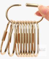 Tinoaly Brass Keychain Clips, 10-Pack, 2.36" x 1.18", Screw-Lock Closure