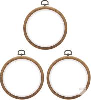 New PATIKIL 5inch Embroidery Hoops, 3Pieces Imitated Wood Circle Frame Cross Stitch Hoop Ring