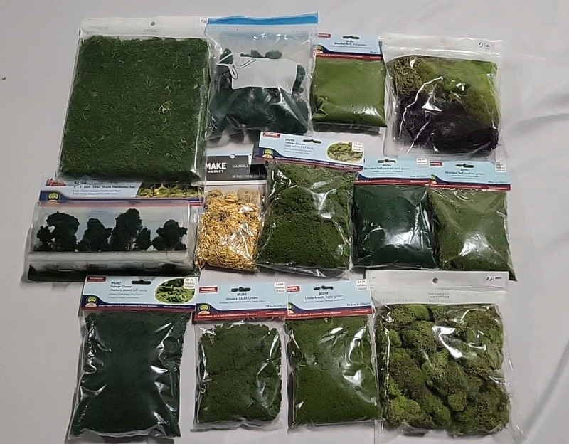 Lot of New Modeling Moss, Grass & Trees