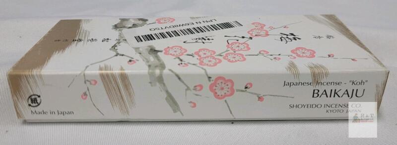 Shoyeido Baikaju Japanese Incense Sticks, Sandalwood & Plum, 40 Sticks, Kyoto Japan