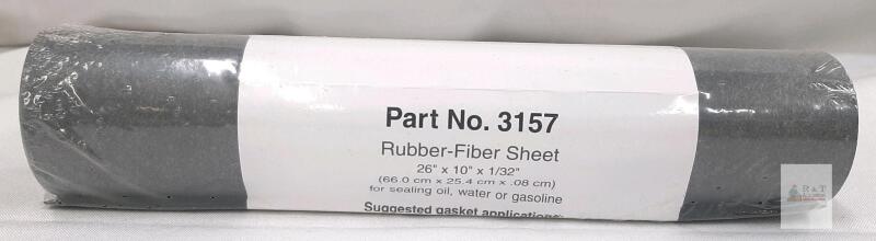 Fel-Pro 3157 Rubber-Fiber Gasket Sheet, 26" x 10" x 1/32", Sealed Package