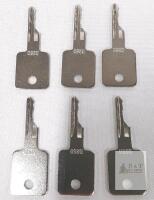 new Set of 6 Bobcat D250 Ignition Keys, Part Number 6693241