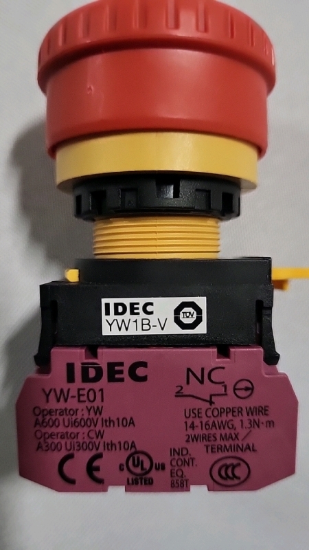 New IDEC Emergency Stop Button + 2 Control Blocks