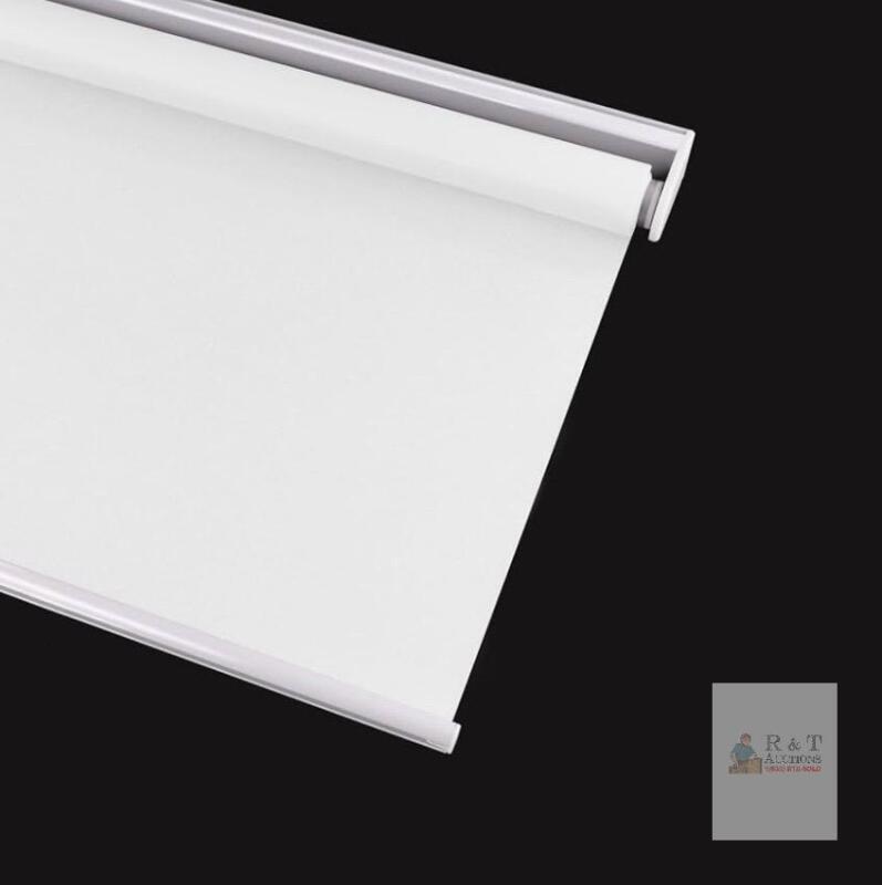 SEEYE WSJL-58CB Cordless Roller Blind, 58" x 72", Pure White, 100% Blackout