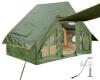 Inflatable Oxford Cloth A-Frame Tent, 10x10 ft, Green, 4-6 Person, Hand Pump, Accessories