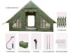 Inflatable Oxford Cloth A-Frame Tent, 10x10 ft, Green, 4-6 Person, Hand Pump, Accessories - 3