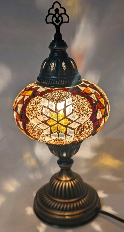 New Turkish Mosaic Globe Handcrafted Table Lamp