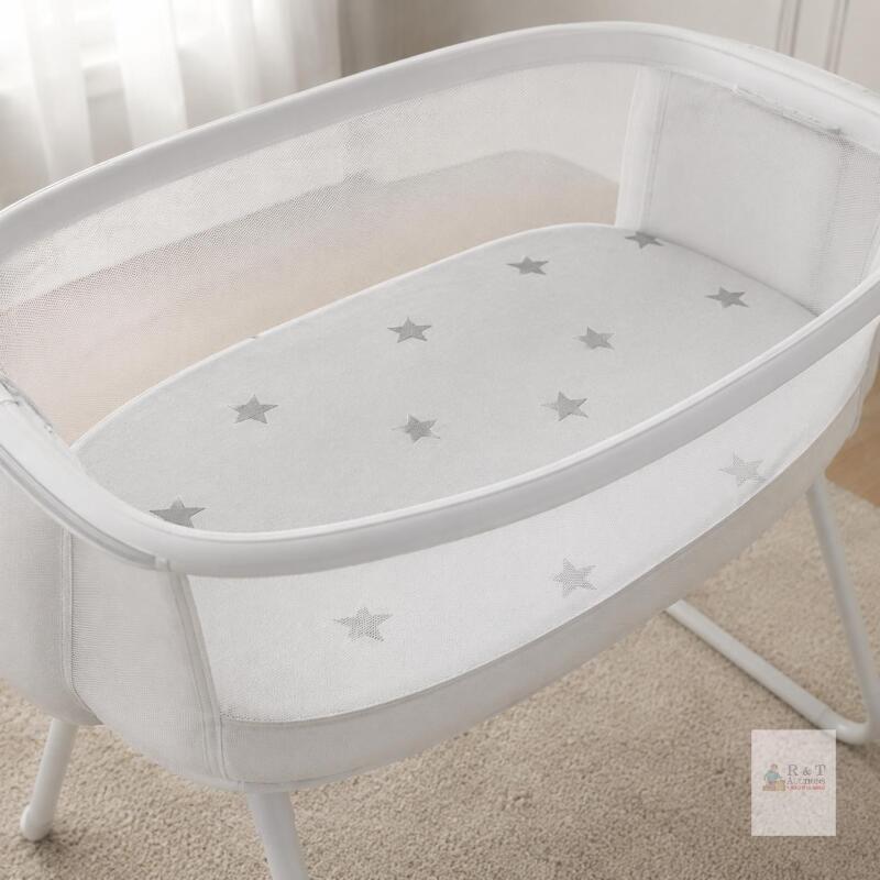 NEW Biloban Bassinet Mattress Pad, Waterproof Bamboo Cover, 33" x 20" x 0.8"