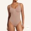 New SHAPERX Wide Strap Seamless Tummy Control Thong Bodysuit Retail $43.99