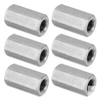 New PATIKIL M8x1-Pitch 304 Stainless Steel Hex Coupling Nuts 6Pcs | 25mm/1" L Fully Threaded Rod Coupling Nut Studding Connector Fasteners Silver Tone