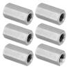 New PATIKIL M8x1-Pitch 304 Stainless Steel Hex Coupling Nuts 6Pcs | 25mm/1" L Fully Threaded Rod Coupling Nut Studding Connector Fasteners Silver Tone