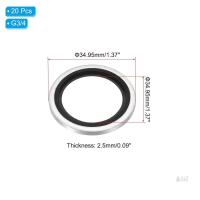 New PATIKIL G3/4" Self-Centered Bonded Sealing Gasket, 20Pcs NBR Metal Bonded Sealing Washers Automotive Washers for Mechanical, Plumbing, Cylinder Repairs