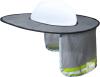 New Full-Brim Hard Hat Sun Shade with Mesh Neck Shield & Hi-Vis Reflective Strip, Black/Green &ndash; Hard Hat Not Included - 2
