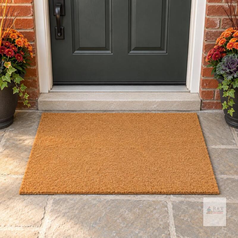 MAINEVENT Plain Coir Blank Doormat Coir 30x17 Inch for Screen Printing, Blank Door Mat for Crafts, Plain Welcome Mat for Small Biz