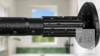 Adjustable Matte Black Tension Shower Curtain Rod, 51-86 Inches, Tool-Free Installation