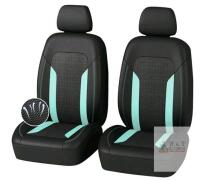 new TSUGAMI Car Seat Bottom Covers - 2 Pack, Universal Fit, Black with Green Accents