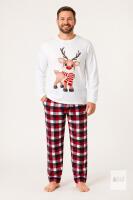 NEW Size 2XL Men&rsquo;s Reindeer Christmas Pajama Set &ndash; (White)