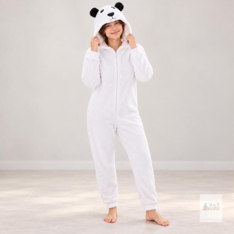 NEW COSPLAY Unisex Adult Size SM Sherpa Onesie Pajamas Animal One Piece Costume Cosplay Sleepwear